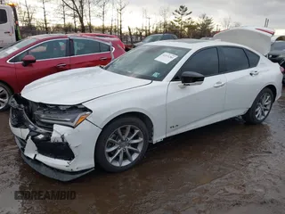 2021 Acura TLX w/A-Spec Package with VIN 19UUB5F53MA012897, listed as a IAAI auction lot 41571283 with 1 mi miles. Bid and sale history available at carsss.com. Image 21.