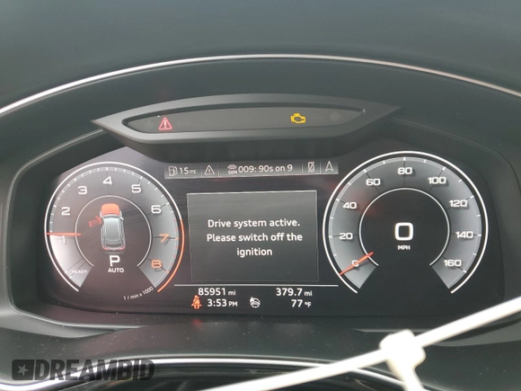 2019 Audi Q8 Prestige z VIN WA1FVAF15KD033597, wystawiony jako Copart lot #59423085 z przebiegiem 85 951 mil mil oraz Czysty tytuł • Clean title. Historia ofert i sprzedaży dostępna na DreamBid. Obrazek 9.