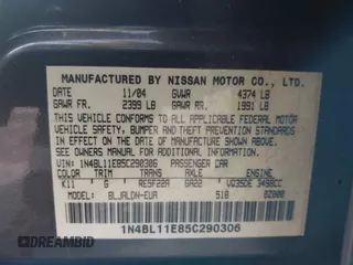2005 Nissan Altima SE with VIN 1N4BL11E85C290306, listed as a IAAI auction lot 41942794 with 108,727 mi miles. Bid and sale history available at carsss.com. Image 9.