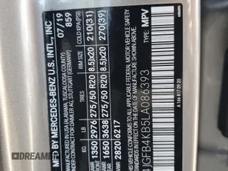 2020 Mercedes-Benz GLE 350 with VIN 4JGFB4KB5LA086393, listed as a Copart auction lot 63348065 with 18,245 mi miles and Salvage title. Bid and sale history available at DreamBid. Image 13.