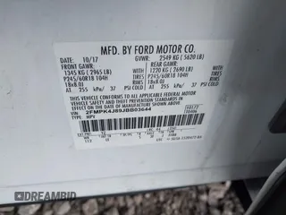 2018 Ford Edge SEL with VIN 2FMPK4J89JBB03644, listed as a IAAI auction lot 41734510 with 103,853 mi miles. Bid and sale history available at carsss.com. Image 9.