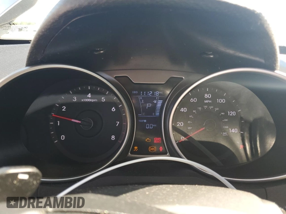 2013 Hyundai Veloster w/Red Int with VIN KMHTC6AD2DU132230, listed as a Copart auction lot 60237225 with 111,218 mi miles and Salvage title. Bid and sale history available at DreamBid. Image 9.