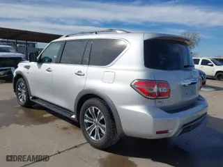 2019 Nissan Armada SL with VIN JN8AY2ND4KX008864, listed as a IAAI auction lot 41328904 with 56,277 mi miles. Bid and sale history available at carsss.com. Image 3.