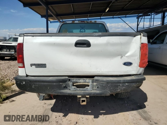 2001 Ford F-250 with VIN 3FTNX21L21MA60236, listed as a Copart auction lot 74987434 with 147,175 mi miles and Salvage title. Bid and sale history available at DreamBid. Image 6.