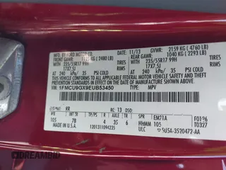 2014 Ford Escape SE with VIN 1FMCU9GX9EUB53450, listed as a IAAI auction lot 42313152 with 138,367 mi miles and . Bid and sale history available at DreamBid. Image 9.