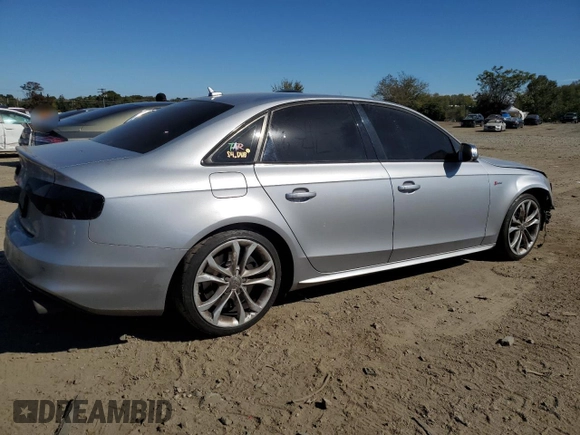 2015 Audi S4 Premium Plus with VIN WAUBGAFL5FA079614, listed as a Copart auction lot 75933174 with 100,652 mi miles and Salvage Title. Bid and sale history available at carsss.com. Image 3.