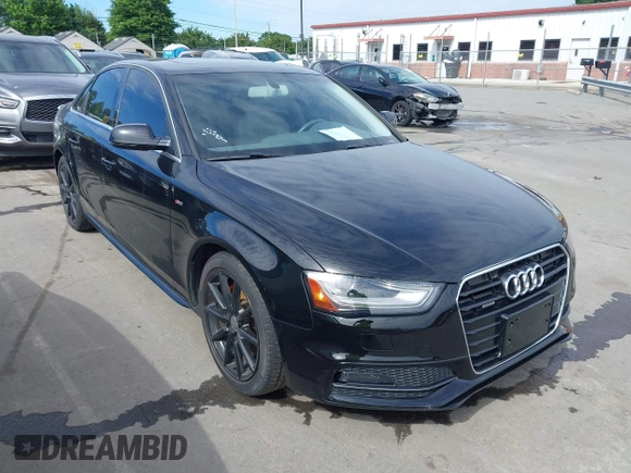 2014 Audi A4 Premium Plus with VIN WAUHFAFL8EN015507, listed as a IAAI auction lot 42332397 with 100,838 mi miles and . Bid and sale history available at DreamBid. Image 1.