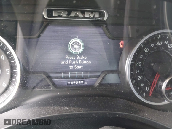 2019 Ram 1500 Laramie with VIN 1C6SRFJT8KN686506, listed as a IAAI auction lot 42499382 with 145,287 mi miles and . Bid and sale history available at DreamBid. Image 7.