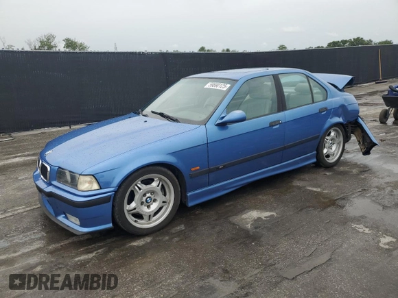 1998 BMW M3 with VIN WBSCD932XWEE08788, listed as a Copart auction lot 59890125 with 207,434 mi miles and Salvage title. Bid and sale history available at DreamBid. Image 1.