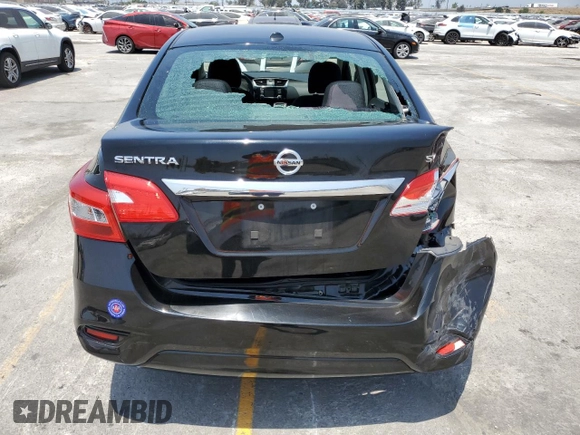 2017 Nissan Sentra SV with VIN 3N1AB7AP0HY363325, listed as a Copart auction lot 58713625 with 56,101 mi miles and Salvage title. Bid and sale history available at DreamBid. Image 6.