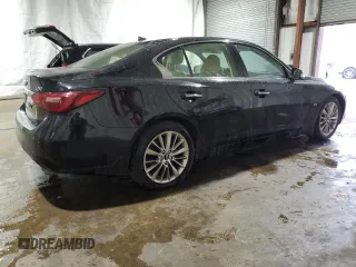 2019 Infiniti Q50 Luxe with VIN JN1EV7AR6KM556566, listed as a Copart auction lot 50066695 with 64,801 mi miles and Clean Title. Bid and sale history available at carsss.com. Image 3.