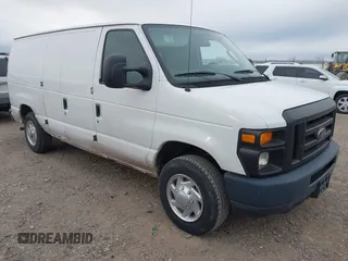 2009 Ford Econoline Cargo Commercial with VIN 1FTNE14W09DA91501, listed as a IAAI auction lot 41473298 with 99,129 mi miles and . Bid and sale history available at DreamBid. Image 1.