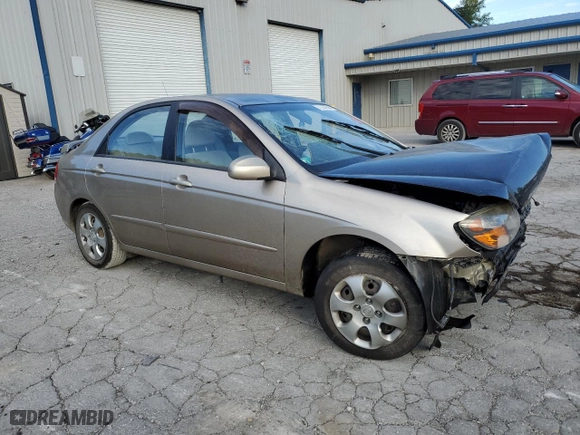 2009 Kia Spectra EX with VIN KNAFE222095618177, listed as a Copart auction lot 71357534 with 132,655 mi miles and Salvage Title. Bid and sale history available at carsss.com. Image 4.