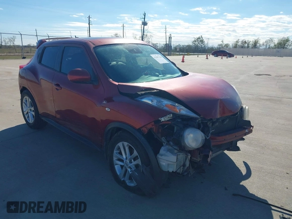 2013 Nissan Juke S with VIN JN8AF5MR0DT216626, listed as a IAAI auction lot 41067264 with 1 mi miles. Bid and sale history available at carsss.com. Image 1.