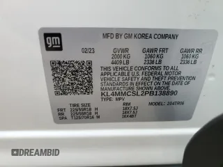 2023 Buick Encore GX Preferred with VIN KL4MMCSL2PB138890, listed as a Copart auction lot 56207005 with 8,375 mi miles and Salvage title. Bid and sale history available at DreamBid. Image 13.