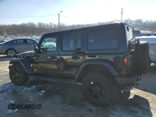2020 Jeep Wrangler Unlimited Sahara Altitude with VIN 1C4HJXEG2LW101881, listed as a Copart auction lot 41853615 with 68,321 mi miles and Salvage title. Bid and sale history available at DreamBid. Image 2.