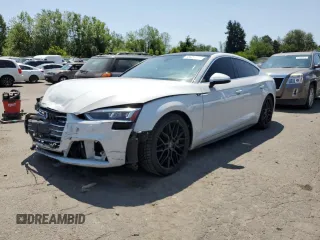 2018 Audi A5 Sportback Premium Plus with VIN WAUENCF57JA009315, listed as a Copart auction lot 58626173 with 63,183 mi miles. Bid and sale history available at carsss.com. Image 1.