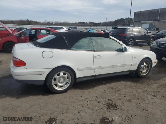 1999 Mercedes-Benz CLK-Class with VIN WDBLK65G3XT026695, listed as a Copart auction lot 45358255 with 0 mi miles and Clean Title. Bid and sale history available at carsss.com. Image 3.