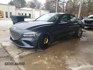 2023 Genesis G70 2.0T with VIN KMTG34TA3PU128948, listed as a Copart auction lot 43289344 with 13,153 mi miles and Clean Title. Bid and sale history available at DreamBid. Image 1.