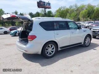 2012 Infiniti QX56 7-passenger with VIN JN8AZ2NF7C9519327, listed as a IAAI auction lot 42065732 with 253,790 mi miles. Bid and sale history available at carsss.com. Image 4.