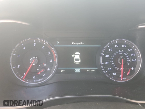 2020 Genesis G70 2.0T with VIN KMTG64LA4LU056255, listed as a Copart auction lot 49389505 with 71,720 mi miles and Non repairable. Bid and sale history available at DreamBid. Image 9.