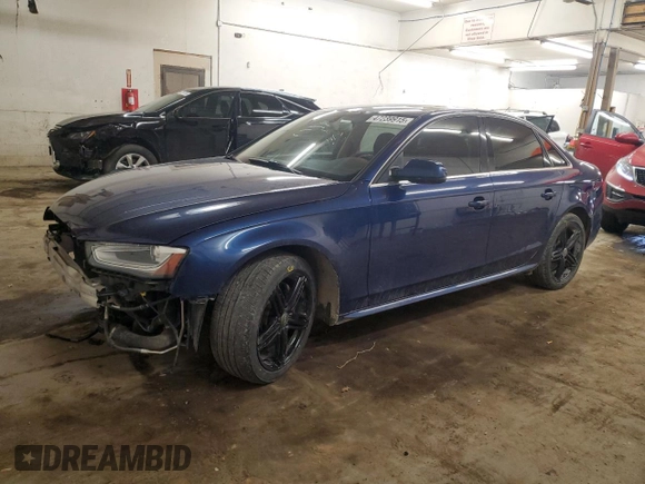2014 Audi A4 Premium with VIN WAUBFAFL3EN002167, listed as a Copart auction lot 47239915 with 119,676 mi miles and Salvage Title. Bid and sale history available at carsss.com. Image 1.