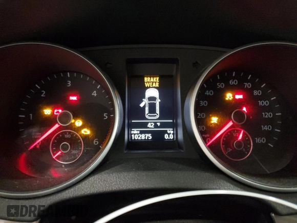 2012 Volkswagen Golf TDI with VIN WVWNM7AJ3CW337760, listed as a Copart auction lot 82486914 with 102,875 mi miles and Salvage title. Bid and sale history available at DreamBid. Image 9.