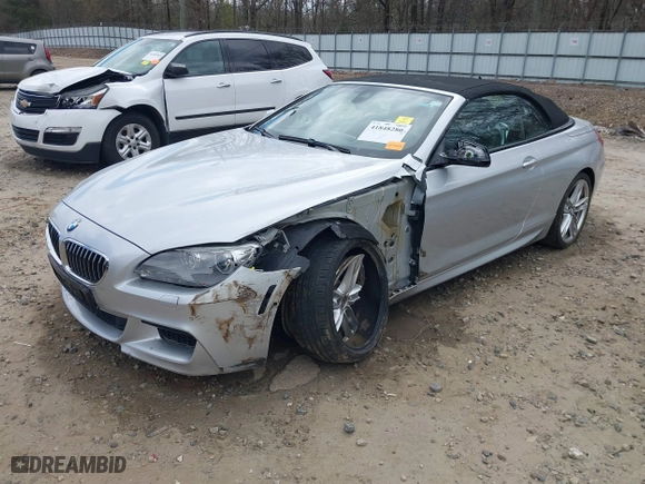 2013 BMW 6 Series 640i with VIN WBALW7C52DDX58705, listed as a IAAI auction lot 41848280 with 91,243 mi miles. Bid and sale history available at carsss.com. Image 17.
