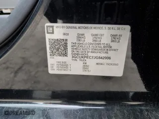 2018 Chevrolet Silverado 1500 Custom with VIN 3GCUKPEC7JG542006, listed as a Copart auction lot 41578555 with 97,794 mi miles and Salvage Title. Bid and sale history available at carsss.com. Image 12.