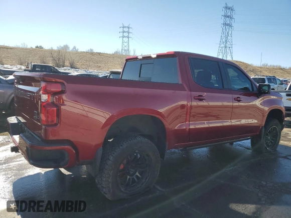 2023 Chevrolet Silverado 1500 RST with VIN 1GCUDEED8PZ206719, listed as a Copart auction lot 50555575 with 15,310 mi miles and Salvage Title. Bid and sale history available at DreamBid. Image 3.