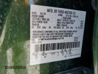 2024 Ford Mustang Mach-E GT z VIN 3FMTK4SX5RMA14779, wystawiony jako Copart lot #52759785 z przebiegiem 15 733 mil mil oraz Nie do naprawy • Non repairable. Historia ofert i sprzedaży dostępna na DreamBid. Obrazek 13.