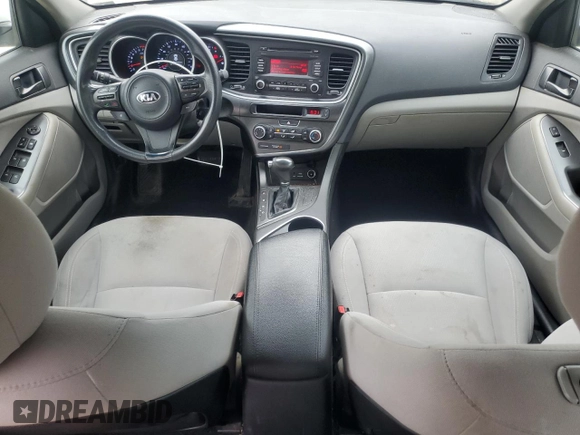 2015 Kia Optima LX with VIN 5XXGM4A70FG488749, listed as a Copart auction lot 57395825 with 176,592 mi miles and Salvage title. Bid and sale history available at DreamBid. Image 8.