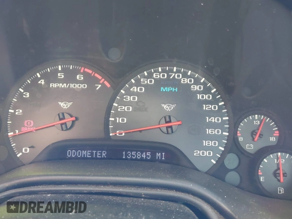 2000 Chevrolet Corvette with VIN 1G1YY22GXY5123782, listed as a IAAI auction lot 41276744 with 135,845 mi miles. Bid and sale history available at carsss.com. Image 7.
