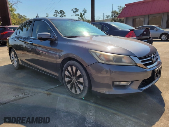 2013 Honda Accord Sdn EX-L with VIN 1HGCR2F8XDA009981, listed as a IAAI auction lot 41704760 with 237,266 mi miles. Bid and sale history available at carsss.com. Image 2.