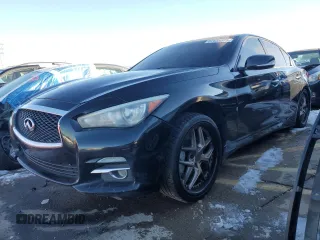 2017 Infiniti Q50 3.0t Premium with VIN JN1EV7AP4HM730609, listed as a Copart auction lot 87855375 with 105,949 mi miles and Salvage Title. Bid and sale history available at carsss.com. Image 1.