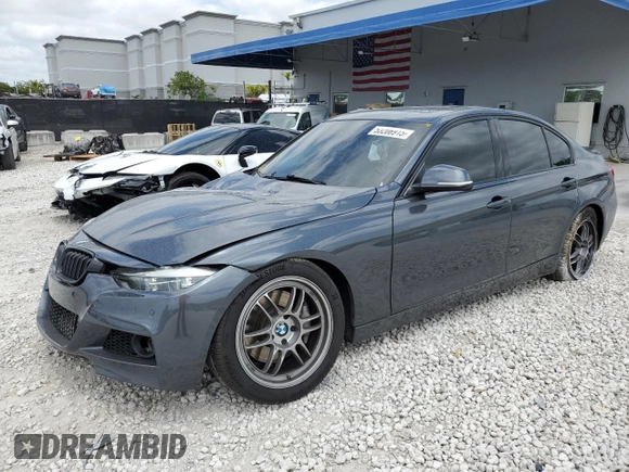 2017 BMW 3 Series 340i with VIN WBA8B3G52HNU35565, listed as a Copart auction lot 53206915 with 105,545 mi miles and Salvage Title. Bid and sale history available at carsss.com. Image 1.