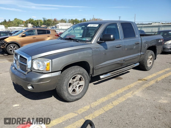 2007 Dodge Dakota SLT with VIN 1D7HW48K97S129387, listed as a Copart auction lot 74878664 with 137,525 mi miles and Salvage Title. Bid and sale history available at carsss.com. Image 1.