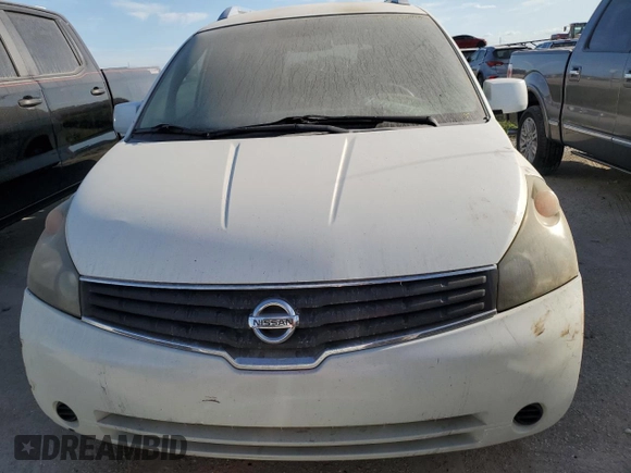 2007 Nissan Quest S with VIN 5N1BV28U47N120549, listed as a Copart auction lot 75402054 with 0 mi miles and Salvage Title. Bid and sale history available at carsss.com. Image 5.