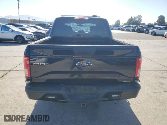 2016 Ford F-150 XLT with VIN 1FTEW1C85GKE17057, listed as a Copart auction lot 55688715 with 94,637 mi miles and Salvage title. Bid and sale history available at DreamBid. Image 6.