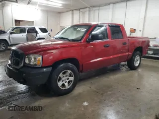 2006 Dodge Dakota ST with VIN 1D7HW28K36S627328, listed as a Copart auction lot 43163905 with 196,433 mi miles and Salvage Title. Bid and sale history available at carsss.com. Image 1.