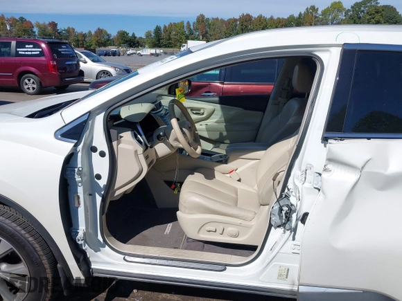 2018 Nissan Murano SL with VIN 5N1AZ2MGXJN202938, listed as a IAAI auction lot 40548424 with 56,237 mi miles and . Bid and sale history available at DreamBid. Image 6.