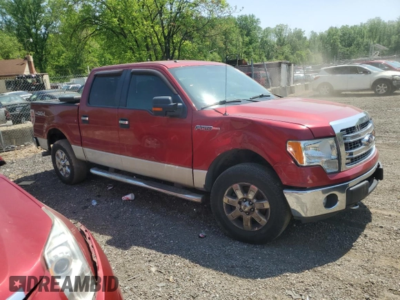 2013 Ford F-150 XL with VIN 1FTFW1EFXDFA97254, listed as a Copart auction lot 55405145 with 195,681 mi miles and Salvage Title. Bid and sale history available at carsss.com. Image 4.