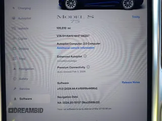 2017 Tesla Model S 60 with VIN 5YJSA1E19HF186227, listed as a IAAI auction lot 41888015 with 105,510 mi miles and . Bid and sale history available at DreamBid. Image 19.