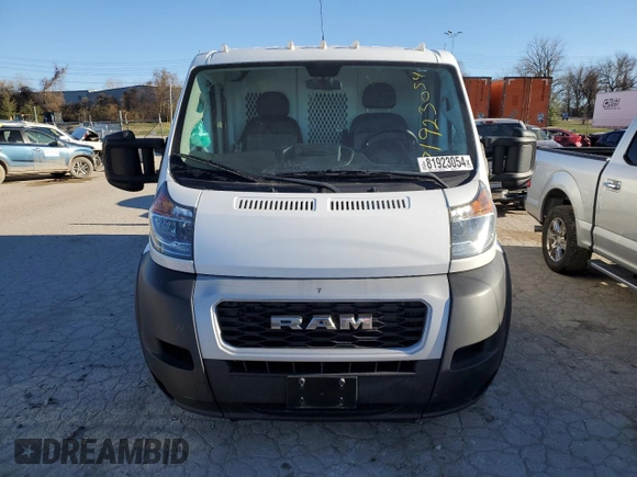 2021 Ram ProMaster Cargo with VIN 3C6LRVVG5ME584678, listed as a Copart auction lot 81923054 with 90,488 mi miles and Salvage Title. Bid and sale history available at DreamBid. Image 5.
