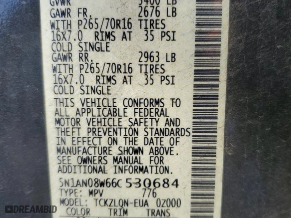 2006 Nissan Xterra SE with VIN 5N1AN08W66C530684, listed as a Copart auction lot 48614135 with 128,060 mi miles and Clean Title. Bid and sale history available at carsss.com. Image 13.