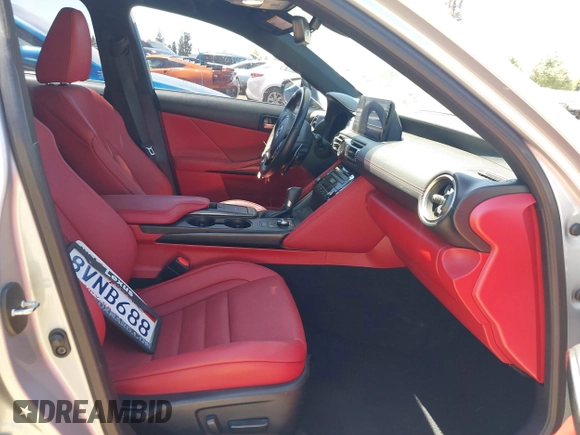 2021 Lexus IS 350 F Sport with VIN JTHGZ1B20M5041647, listed as a IAAI auction lot 42471451 with 39,752 mi miles and . Bid and sale history available at DreamBid. Image 5.