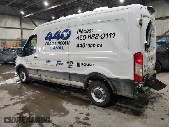 2021 Ford Transit Cargo with VIN 1FTBR1C81MKA62328, listed as a Copart auction lot 44894585 with 75,951 mi miles and Salvage Title. Bid and sale history available at DreamBid. Image 2.