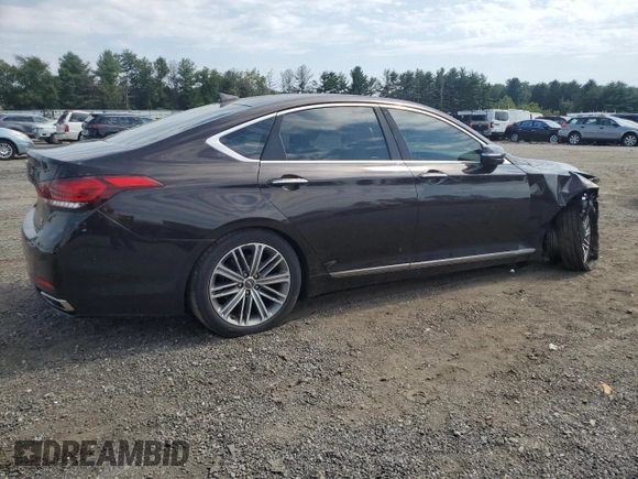 2018 Genesis G80 3.8L with VIN KMHGN4JE0JU254041, listed as a Copart auction lot 69163034 with 32,484 mi miles and Salvage Title. Bid and sale history available at carsss.com. Image 3.