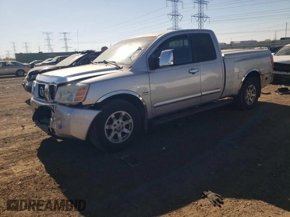 2004 Nissan Titan SE with VIN 1N6AA06AX4N506104, listed as a Copart auction lot 76545534 with 174,129 mi miles and Salvage Title. Bid and sale history available at carsss.com. Image 1.