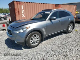 2014 Infiniti QX70 with VIN JN8CS1MU1EM451534, listed as a Copart auction lot 52677335 with 118,862 mi miles and Salvage Title. Bid and sale history available at DreamBid. Image 1.